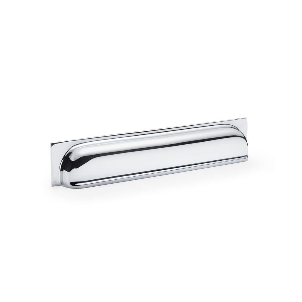 Alexander & Wilks Cabinet Hardware Polished Chrome / Cabinet Cup Pulls / 203mm Alexander & Wilks Quantock Cup Pull Handle - Polished Chrome - Centres 203mm