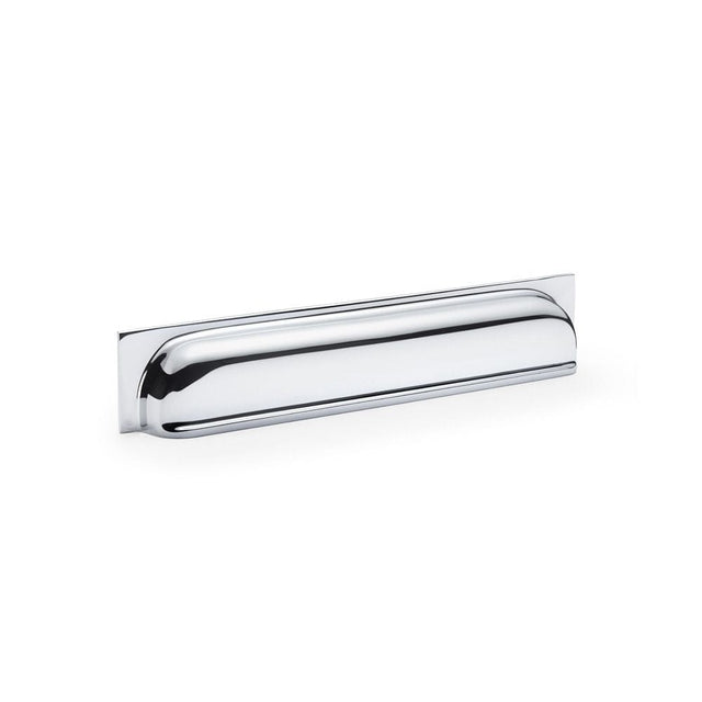 Alexander & Wilks Cabinet Hardware Polished Chrome / Cabinet Cup Pulls / 203mm Alexander & Wilks Quantock Cup Pull Handle - Polished Chrome - Centres 203mm