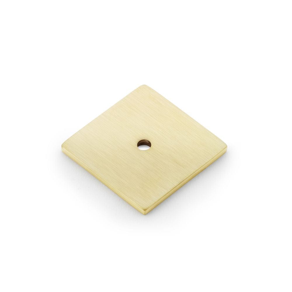 Alexander & Wilks Cabinet Hardware Satin Brass PVD / Cabinet Knob/Pull Backplates Alexander & Wilks Quantock Square Backplate - Satin Brass PVD