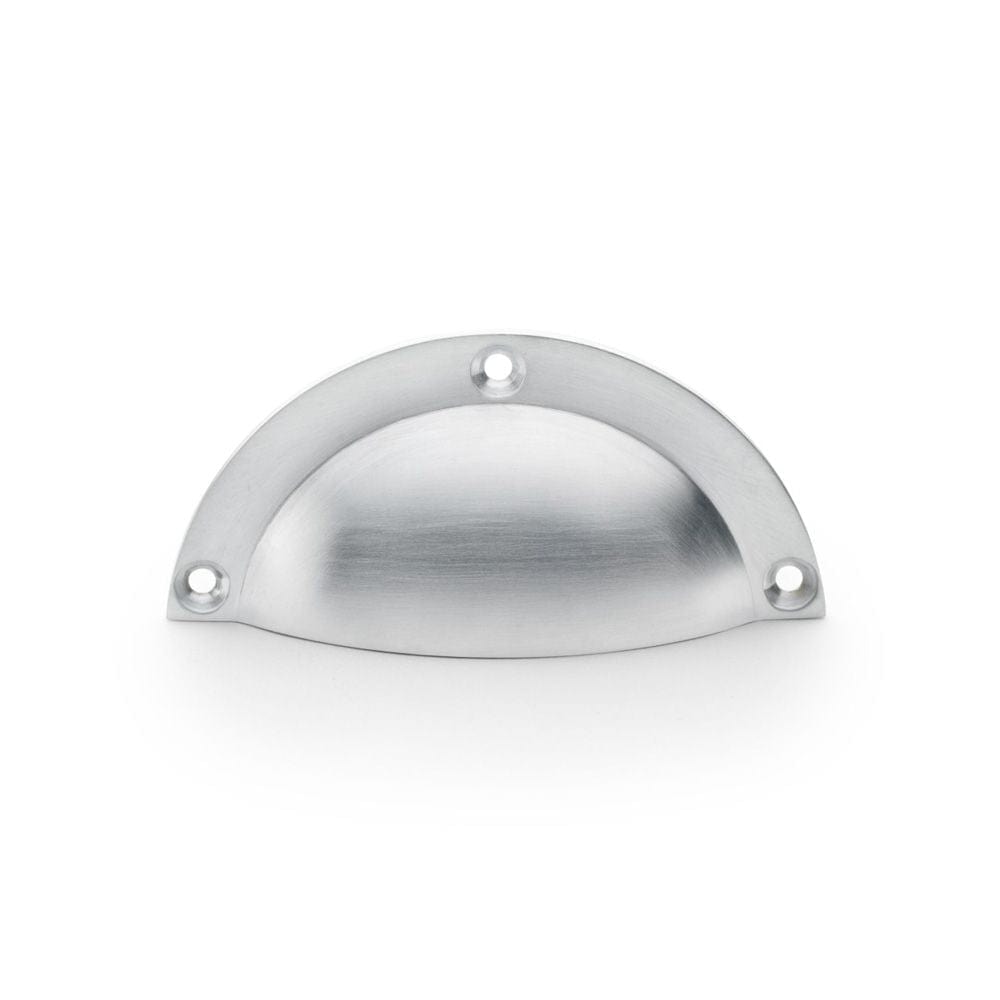 Alexander & Wilks Cabinet Hardware Satin Chrome / Cabinet Cup Pulls Alexander & Wilks Raoul Cup Handle - Satin Chrome