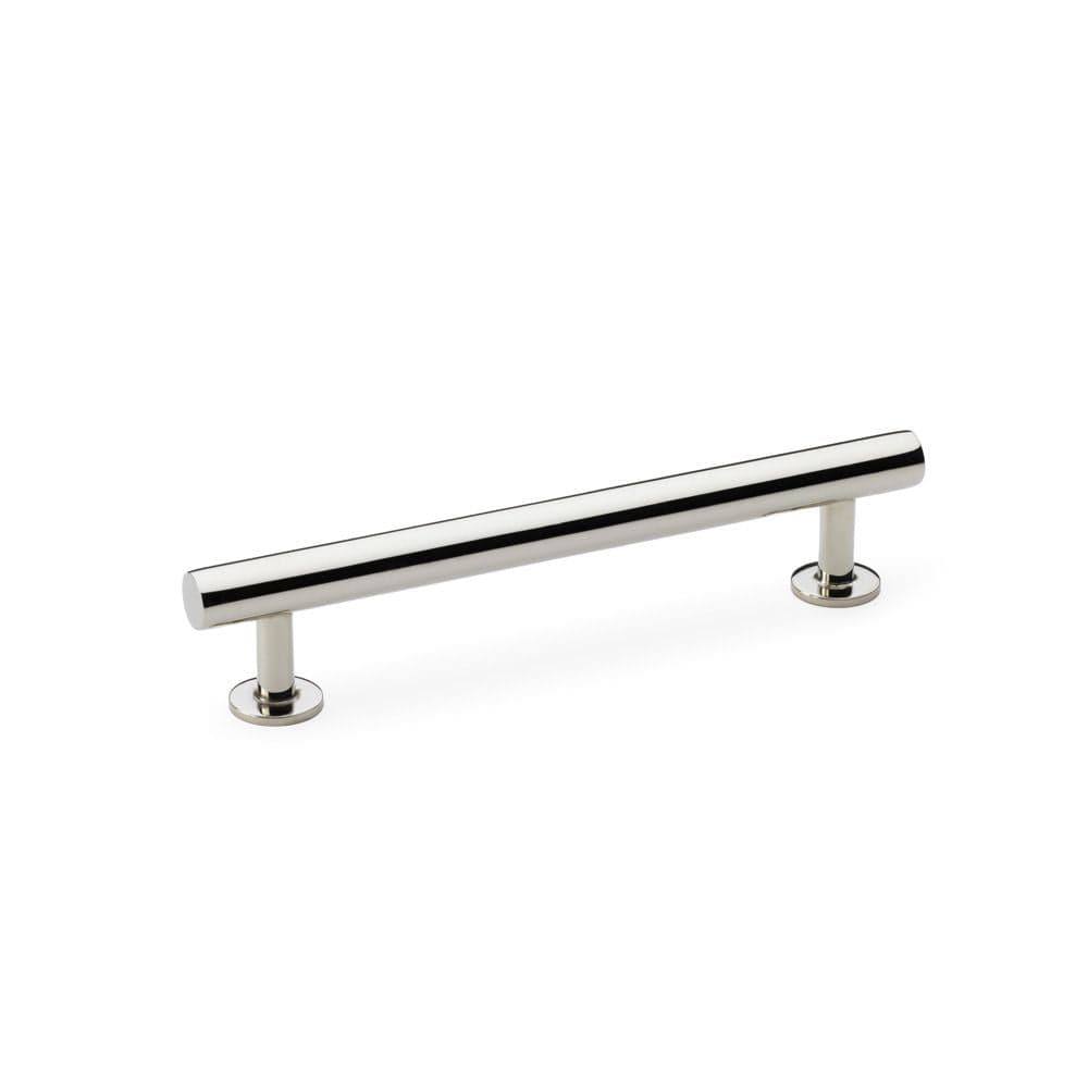 Alexander & Wilks Cabinet Hardware Polished Nickel / Cabinet Pull Handles / 128mm Alexander & Wilks Round T-Bar Cabinet Pull Handle - Polished Nickel - Centres 128mm