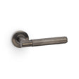 Alexander & Wilks Door Furniture Dark Bronze PVD / Round Rose Alexander & Wilks Spitfire Knurled Lever on Round Rose - Dark Bronze PVD
