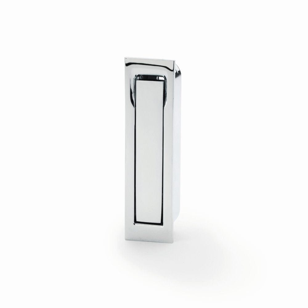 Alexander & Wilks Door Furniture Polished Chrome / Door Edge Pull / Square Alexander & Wilks Square Sliding Door Edge Pull - Polished Chrome