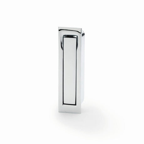 Alexander & Wilks Door Furniture Polished Chrome / Door Edge Pull / Square Alexander & Wilks Square Sliding Door Edge Pull - Polished Chrome
