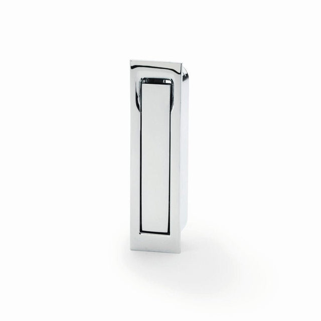 Alexander & Wilks Door Furniture Polished Chrome / Door Edge Pull / Square Alexander & Wilks Square Sliding Door Edge Pull - Polished Chrome