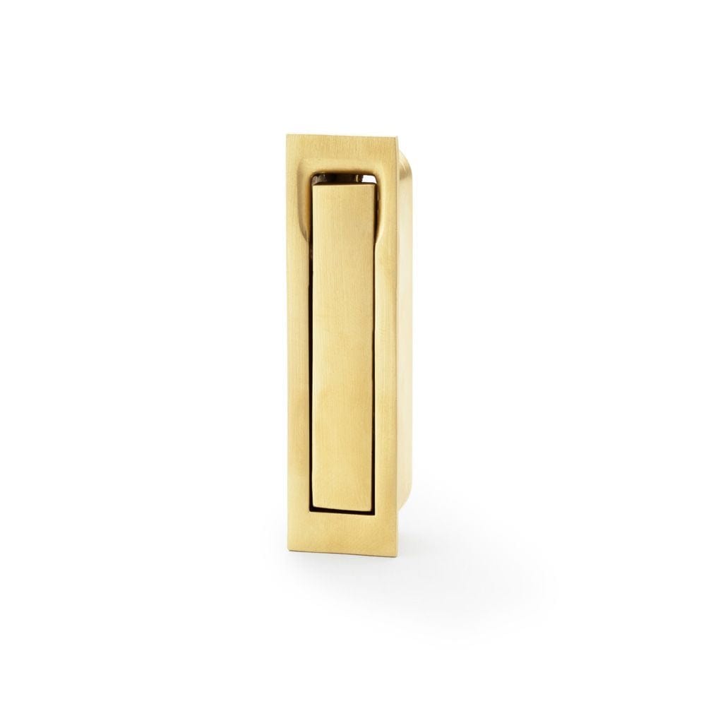 Alexander & Wilks Door Furniture Satin Brass PVD / Door Edge Pull / Square Alexander & Wilks Square Sliding Door Edge Pull - Satin Brass PVD