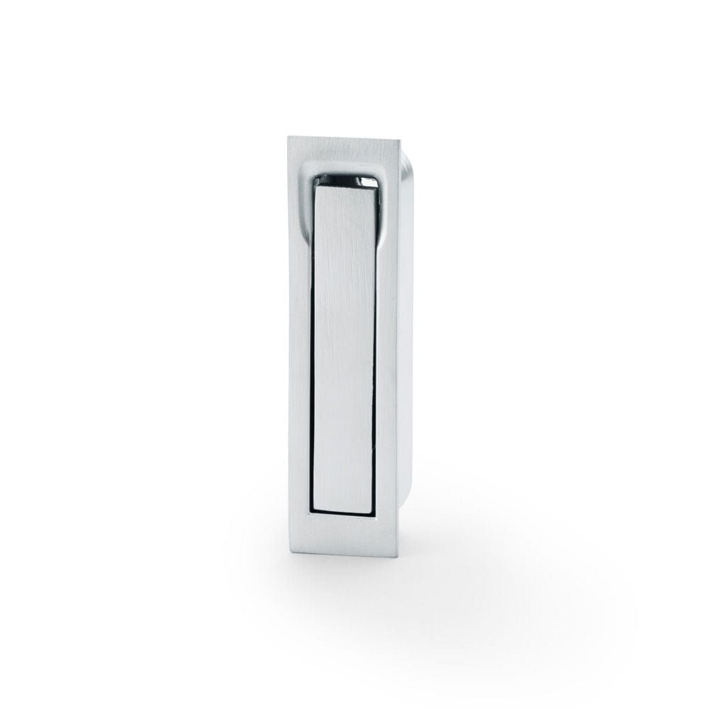 Alexander & Wilks Door Furniture Satin Chrome / Door Edge Pull / Square Alexander & Wilks Square Sliding Door Edge Pull - Satin Chrome