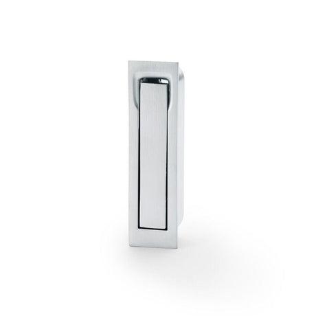 Alexander & Wilks Door Furniture Satin Chrome / Door Edge Pull / Square Alexander & Wilks Square Sliding Door Edge Pull - Satin Chrome