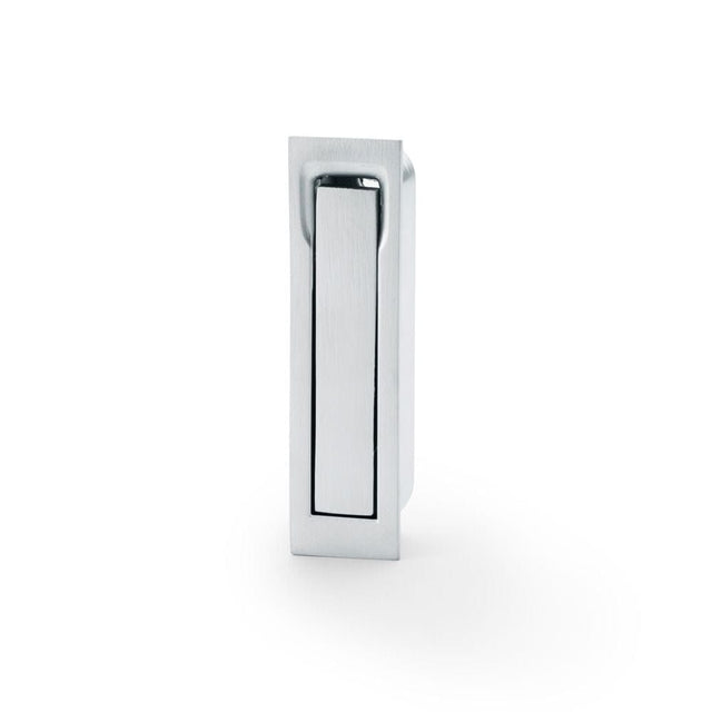Alexander & Wilks Door Furniture Satin Chrome / Door Edge Pull / Square Alexander & Wilks Square Sliding Door Edge Pull - Satin Chrome