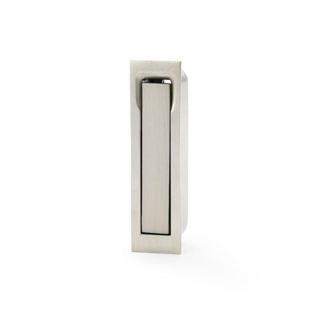 Alexander & Wilks Door Furniture Satin Nickel / Door Edge Pull / Square Alexander & Wilks Square Sliding Door Edge Pull - Satin Nickel