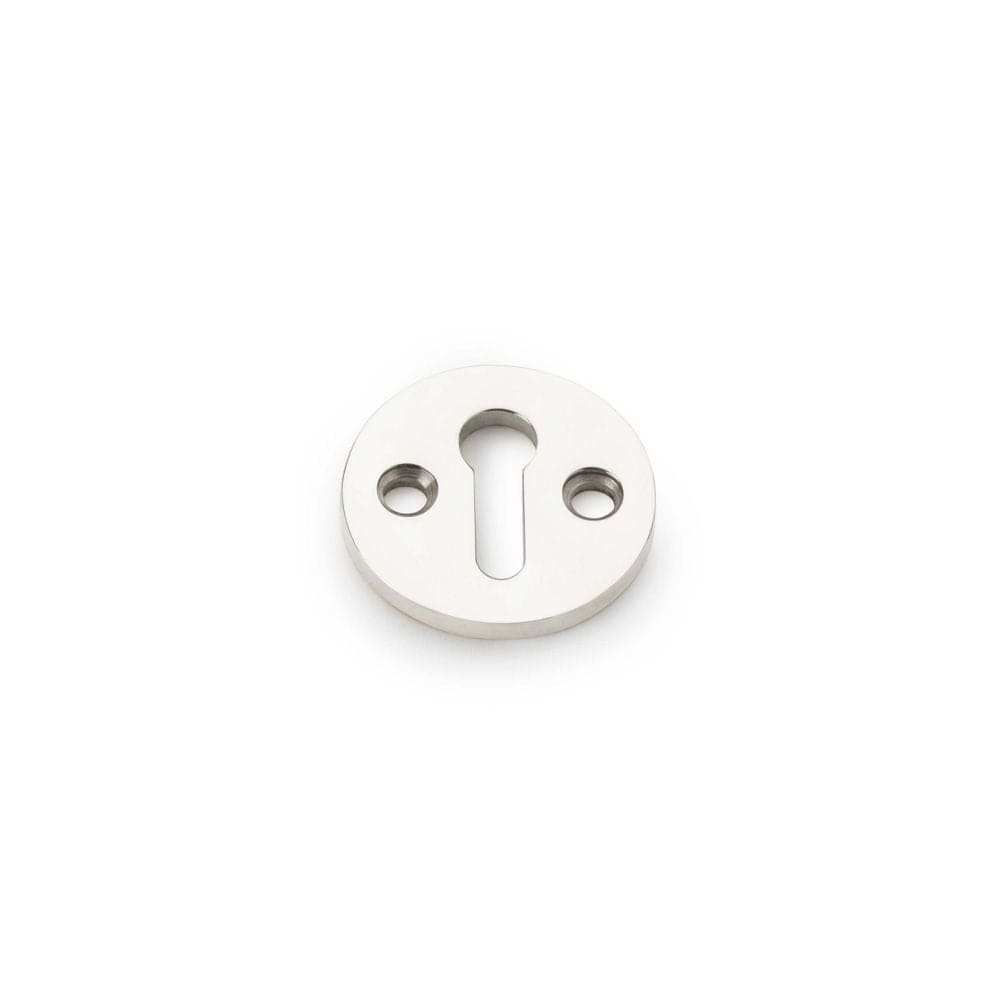 Alexander & Wilks Door Furniture Polished Nickel / Mortice Key Profile Escutcheons Alexander & Wilks Standard Profile Round Escutcheon - Polished Nickel