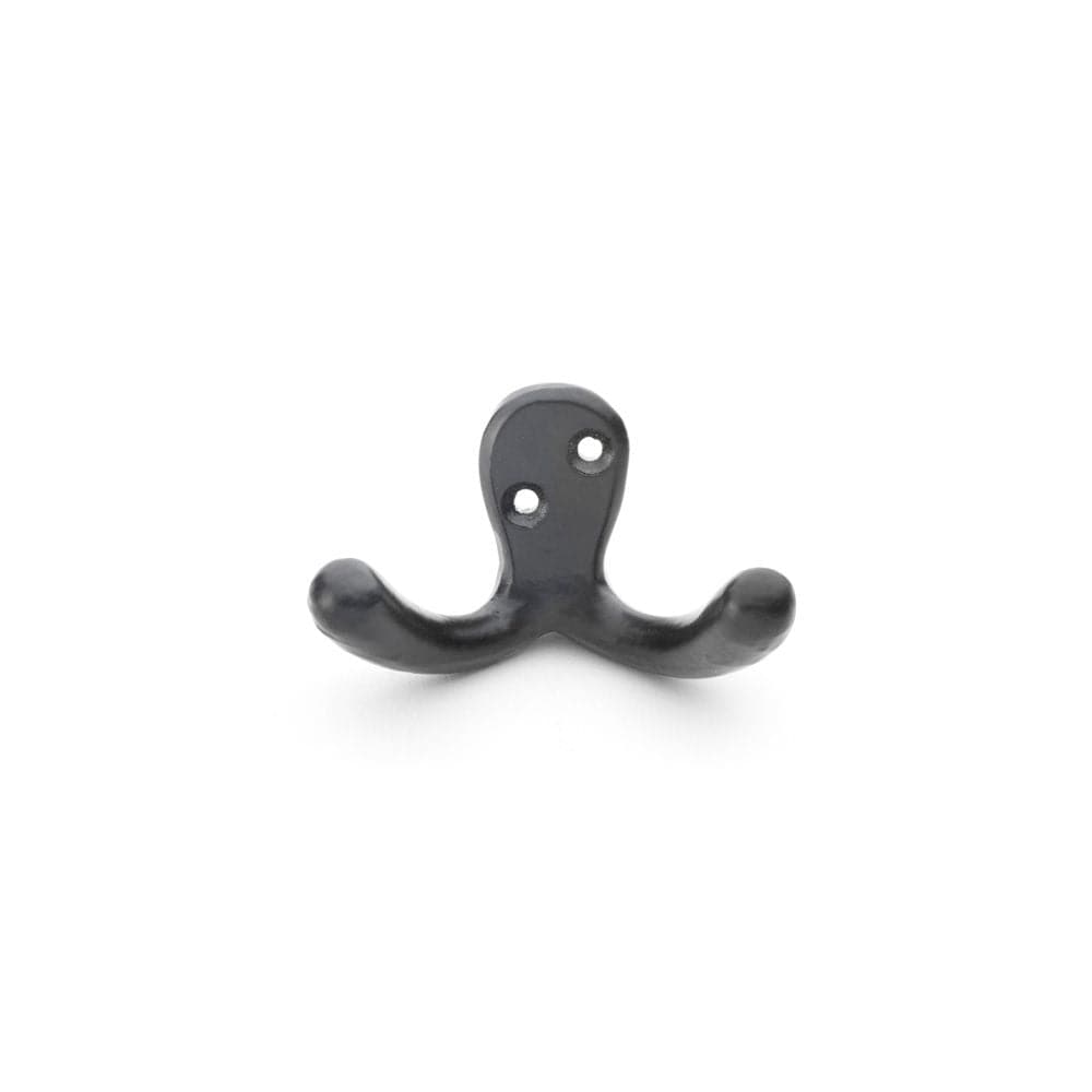 Alexander & Wilks Accessories Epoxy Black / Double Coat Hooks Alexander & Wilks Victorian Double Robe Hook - Black