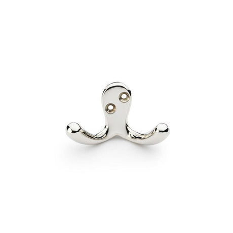 Alexander & Wilks Accessories Polished Nickel / Double Coat Hooks Alexander & Wilks Victorian Double Robe Hook - Polished Nickel