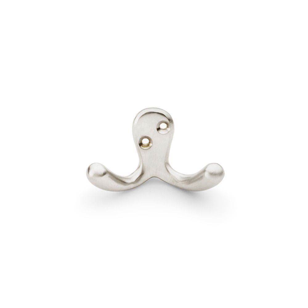 Alexander & Wilks Accessories Satin Nickel / Double Coat Hooks Alexander & Wilks Victorian Double Robe Hook - Satin Nickel