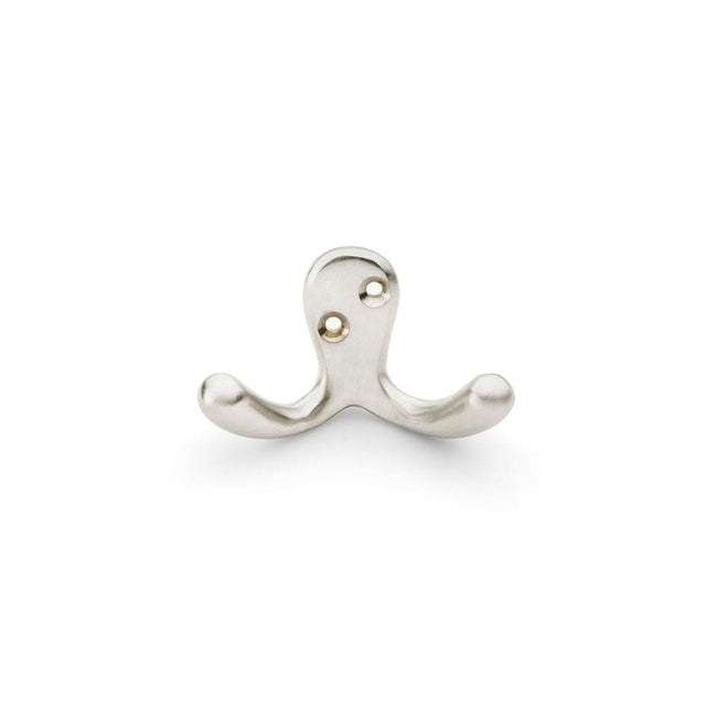 Alexander & Wilks Accessories Satin Nickel / Double Coat Hooks Alexander & Wilks Victorian Double Robe Hook - Satin Nickel