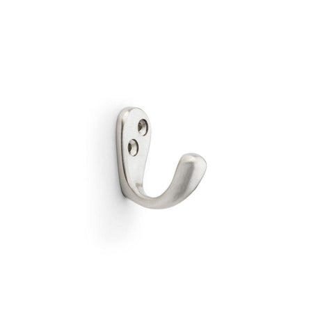 Alexander & Wilks Accessories Satin Nickel / Single Coat Hooks Alexander & Wilks Victorian Single Robe Hook - Satin Nickel