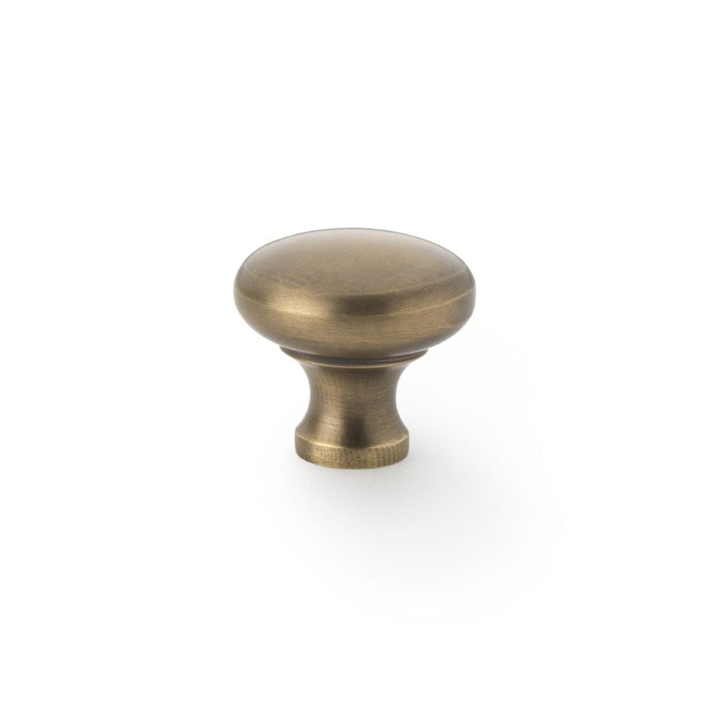 Alexander & Wilks Cabinet Hardware Antique Brass / Cabinet Knobs / 32mm Dia. Alexander & Wilks Wade Round Cupboard Knob - Antique Brass - 32mm