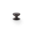 Alexander & Wilks Cabinet Hardware Dark Bronze / Cabinet Knobs / 25mm Dia. Alexander & Wilks Waltz Round Cupboard Knob on Stepped Rose - Dark Bronze - 25mm