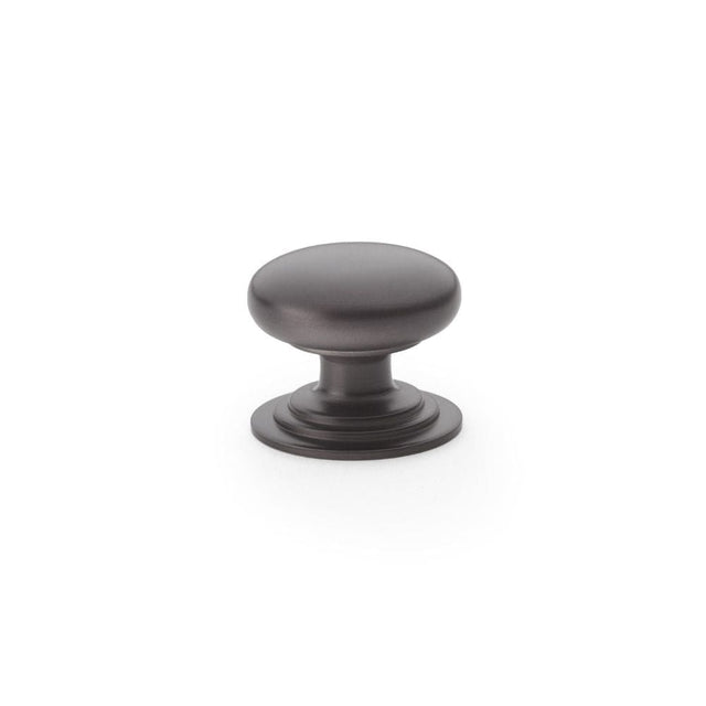 Alexander & Wilks Cabinet Hardware Dark Bronze / Cabinet Knobs / 32mm Dia. Alexander & Wilks Waltz Round Cupboard Knob on Stepped Rose - Dark Bronze - 32mm