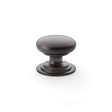 Alexander & Wilks Cabinet Hardware Dark Bronze / Cabinet Knobs / 38mm Dia. Alexander & Wilks Waltz Round Cupboard Knob on Stepped Rose - Dark Bronze - 38mm
