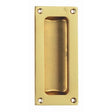 This is an image of a Carlisle Brass - Flush Pull - Polished Brass that is availble to order from Trade Door Handles in Kendal.