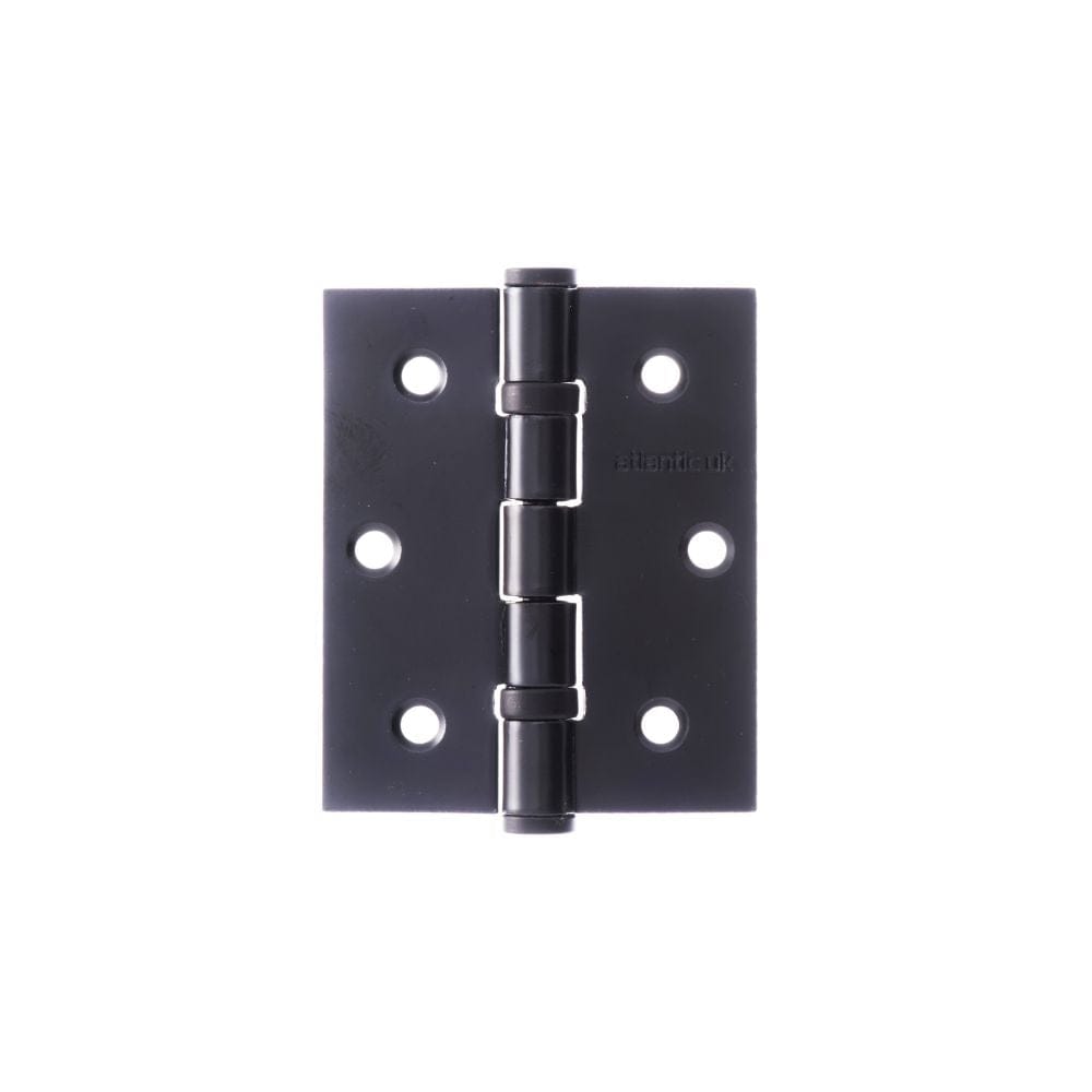 Atlantic Hardware Hinges Matt Black / Ball Bearing Hinges / 3" (76mm) Atlantic Ball Bearing Hinges 3" x 2.5" x 2.5mm - Matt Black