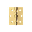 Atlantic Hardware Hinges Polished Brass / Ball Bearing Hinges / 3" (76mm) Atlantic Ball Bearing Hinges 3" x 2.5" x 2.5mm - Polished Brass