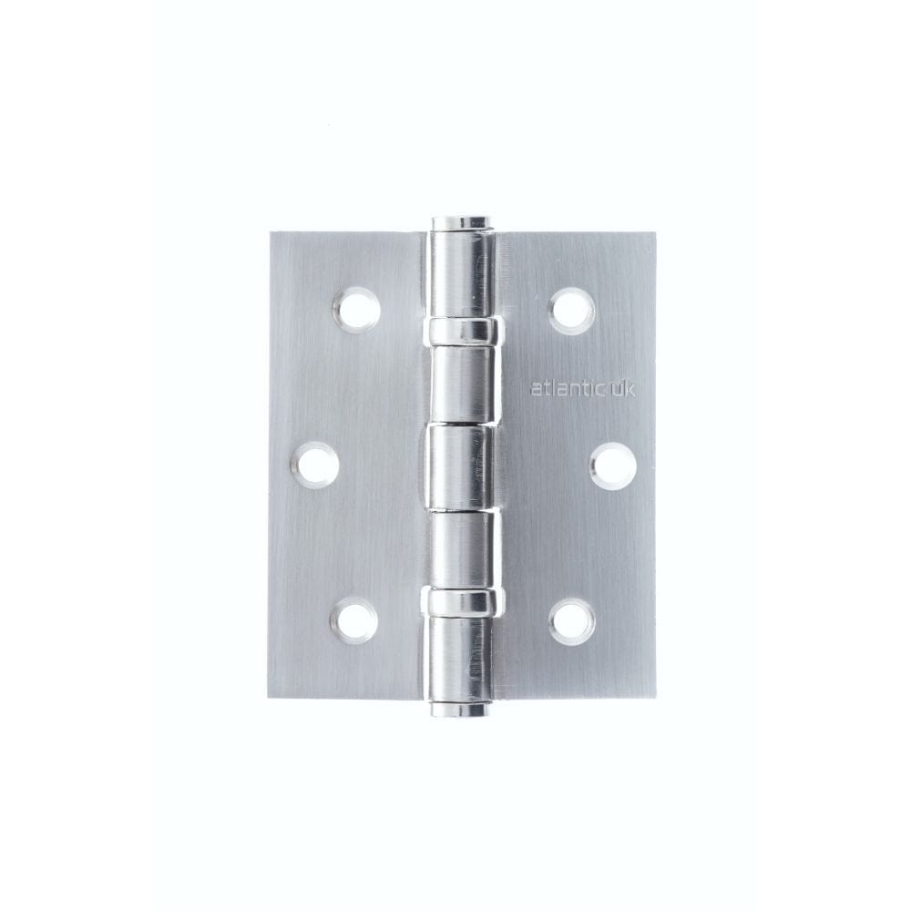 Atlantic Hardware Hinges Satin Chrome / Ball Bearing Hinges / 3" (76mm) Atlantic Ball Bearing Hinges 3" x 2.5" x 2.5mm - Satin Chrome