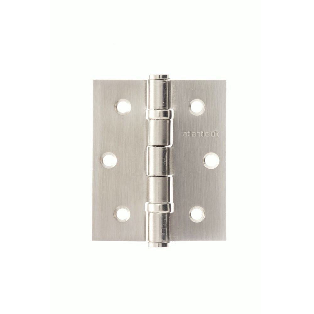 Atlantic Hardware Hinges Satin Nickel / Ball Bearing Hinges / 3" (76mm) Atlantic Ball Bearing Hinges 3" x 2.5" x 2.5mm - Satin Nickel