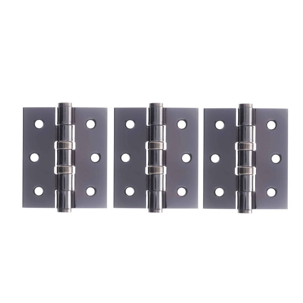 Atlantic Hardware Hinges Black Nickel / Ball Bearing Hinges / 3" (76mm) Atlantic Ball Bearing Hinges 3" x 2.5" x 2.5mm set of 3 - Black Nickel
