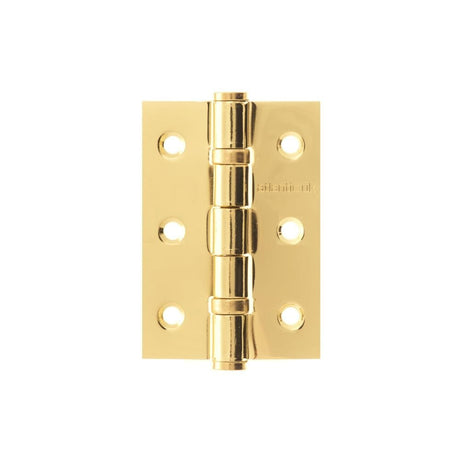 Atlantic Hardware Hinges Polished Brass / Ball Bearing Hinges / 3" (76mm) Atlantic Ball Bearing Hinges 3" x 2" x 2mm - Polished Brass