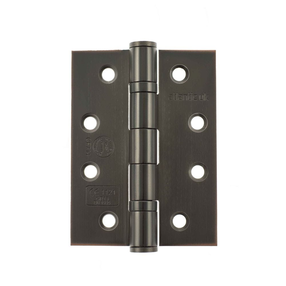 Atlantic Hardware Hinges Antique Copper / Ball Bearing Hinges / 4" x (102mm) Atlantic Ball Bearing Hinges Grade 13 Fire Rated 4" x 3" x 3mm - Antique Copper