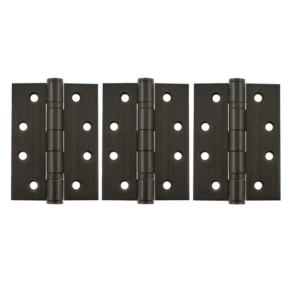 Atlantic Hardware Hinges Urban Bronze / Ball Bearing Hinges / 4" x (102mm) Atlantic Ball Bearing Hinges Grade 13 Fire Rated 4" x 3" x 3mm set of 3 - Urban