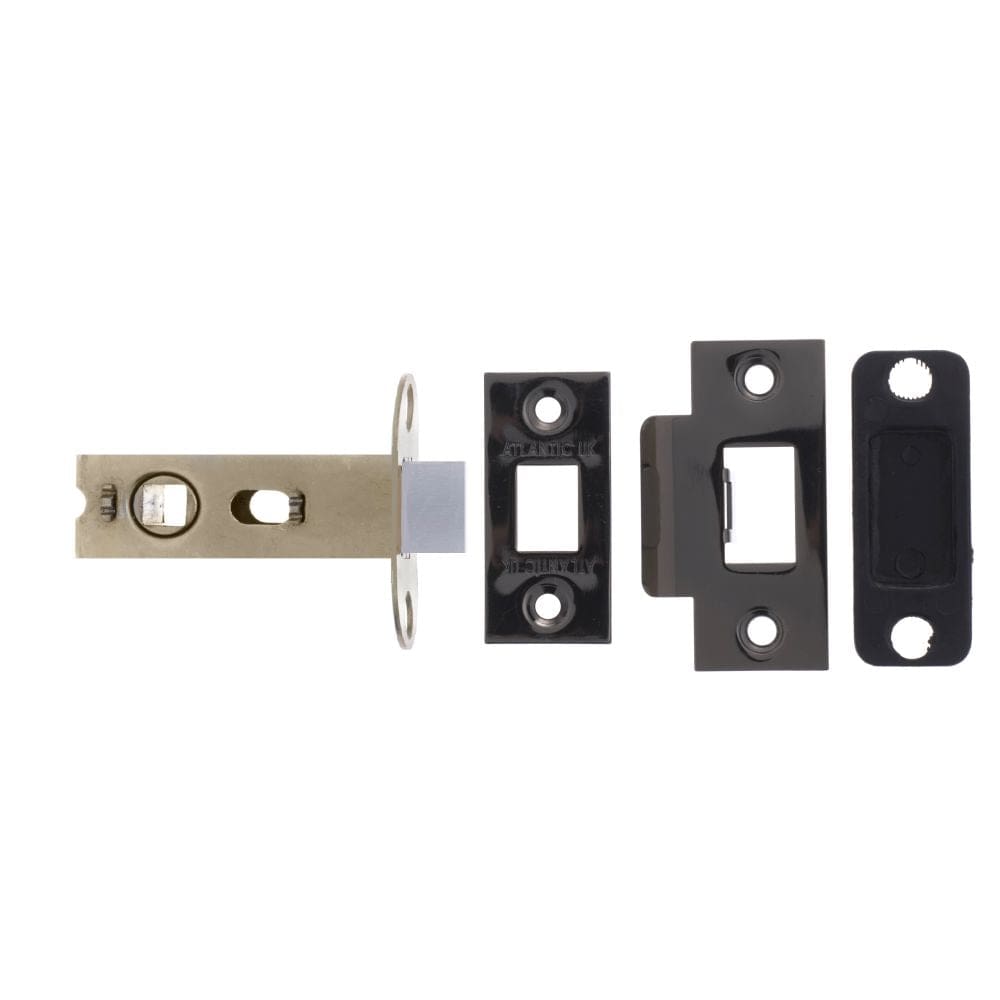 Atlantic Hardware Locks & Latches Black Nickel / Tubular Mortice Latch / 2.5" Atlantic Bolt Through Tubular Latch 2.5" - Black Nickel