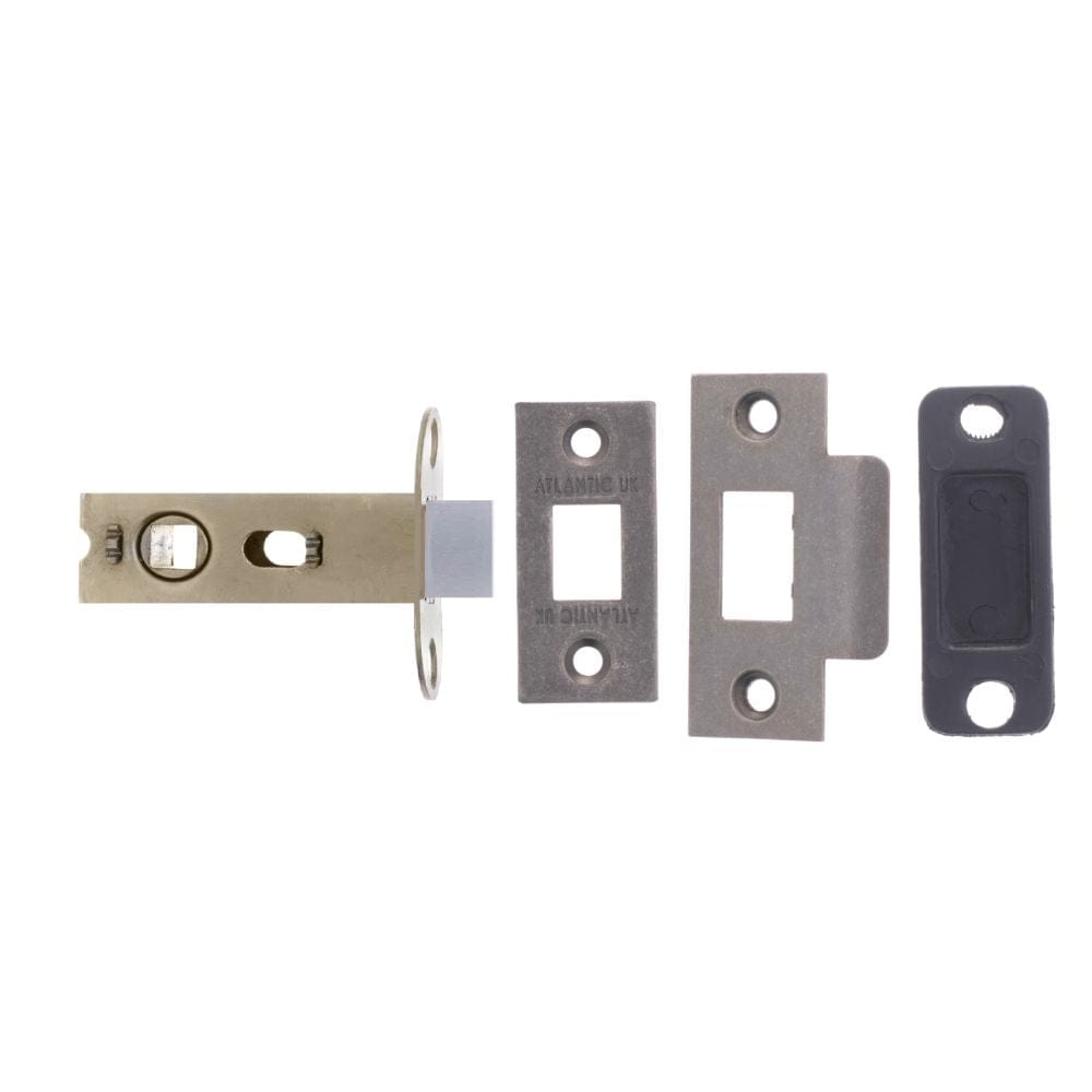 Atlantic Hardware Locks & Latches Distressed Silver / Tubular Mortice Latch / 2.5" Atlantic Bolt Through Tubular Latch 2.5" - Distressed Silver