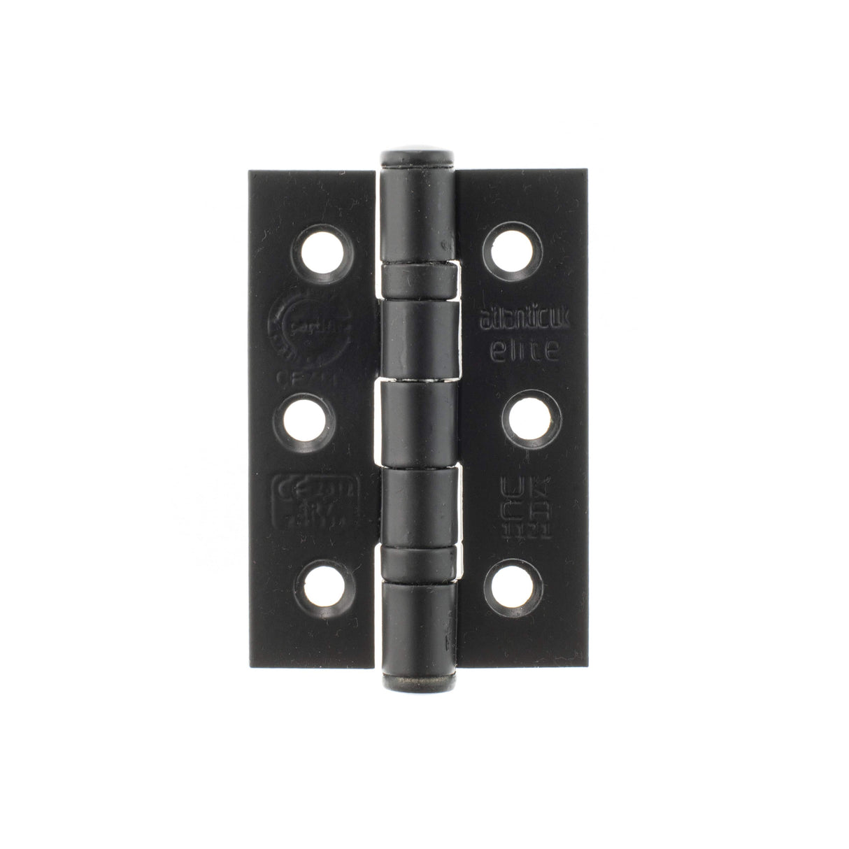Atlantic Hardware Hinges Matt Black / Ball Bearing Hinges / 3" (76mm) Atlantic CE FIRE RATED Ball Bearing Hinges 3" x 2" x 2mm - Matt Black