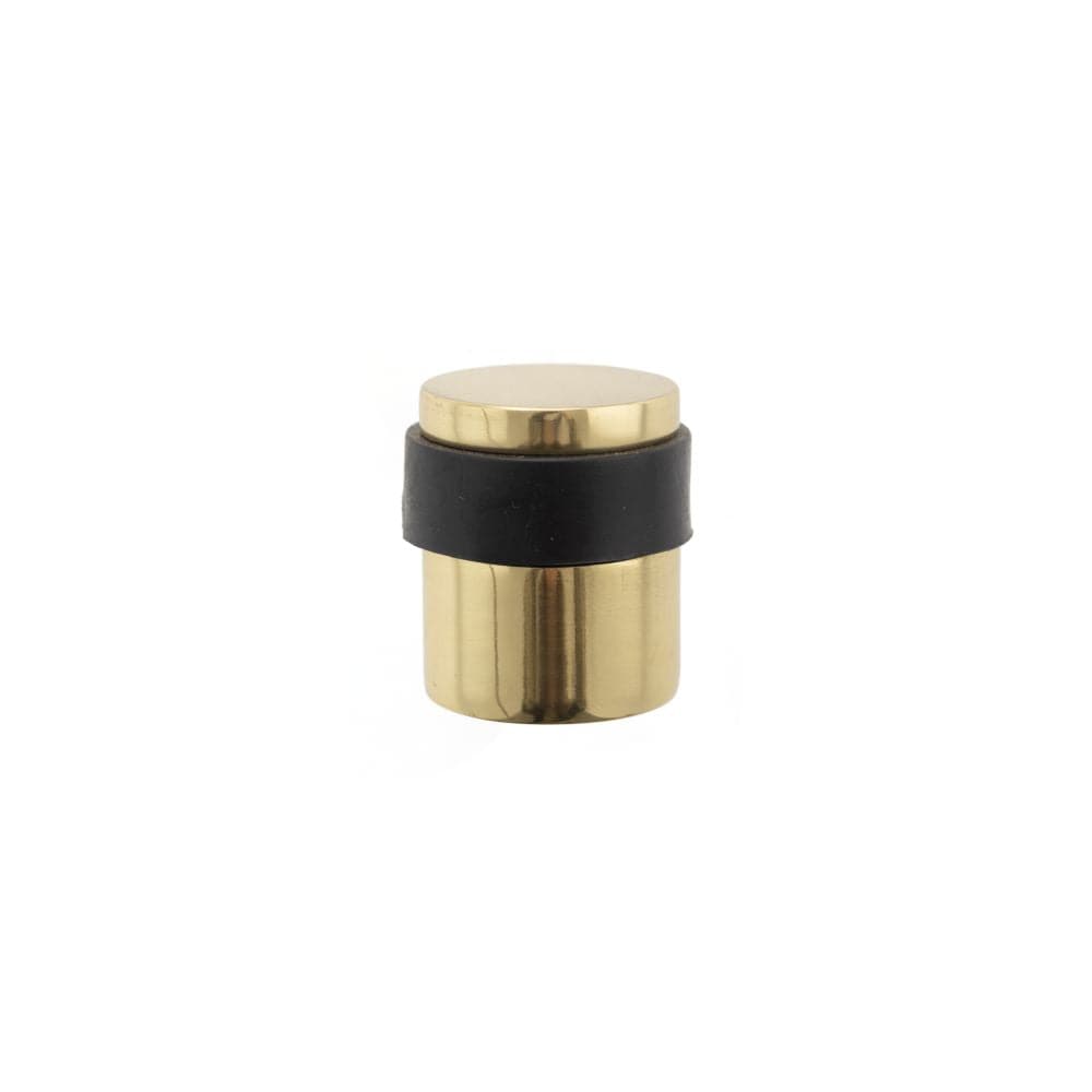 Atlantic Hardware Door Furniture Satin Chrome/Polished Brass / Floor Door Stop Atlantic Cylinder Premium Floor Mounted Door Stop - Satin Chrome/Polished Brass