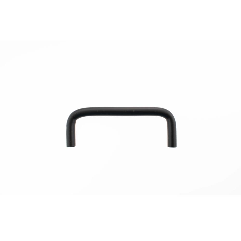 Atlantic Hardware Cabinet Hardware Matt Black / Cabinet Pull Handles Atlantic D Cabinet Pull Handle 100mm x 9mm - Matt Black