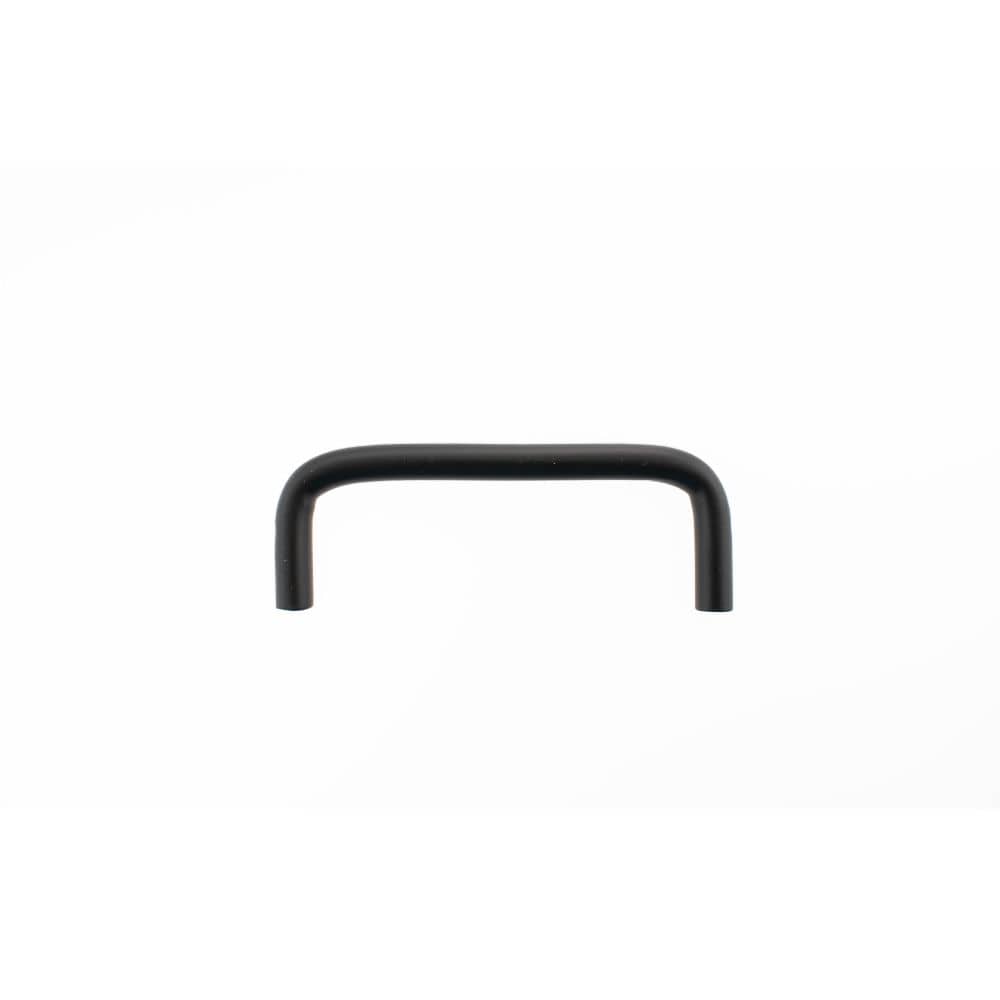 Atlantic Hardware Cabinet Hardware Matt Black / Cabinet Pull Handles Atlantic D Cabinet Pull Handle 100mm x 9mm - Matt Black