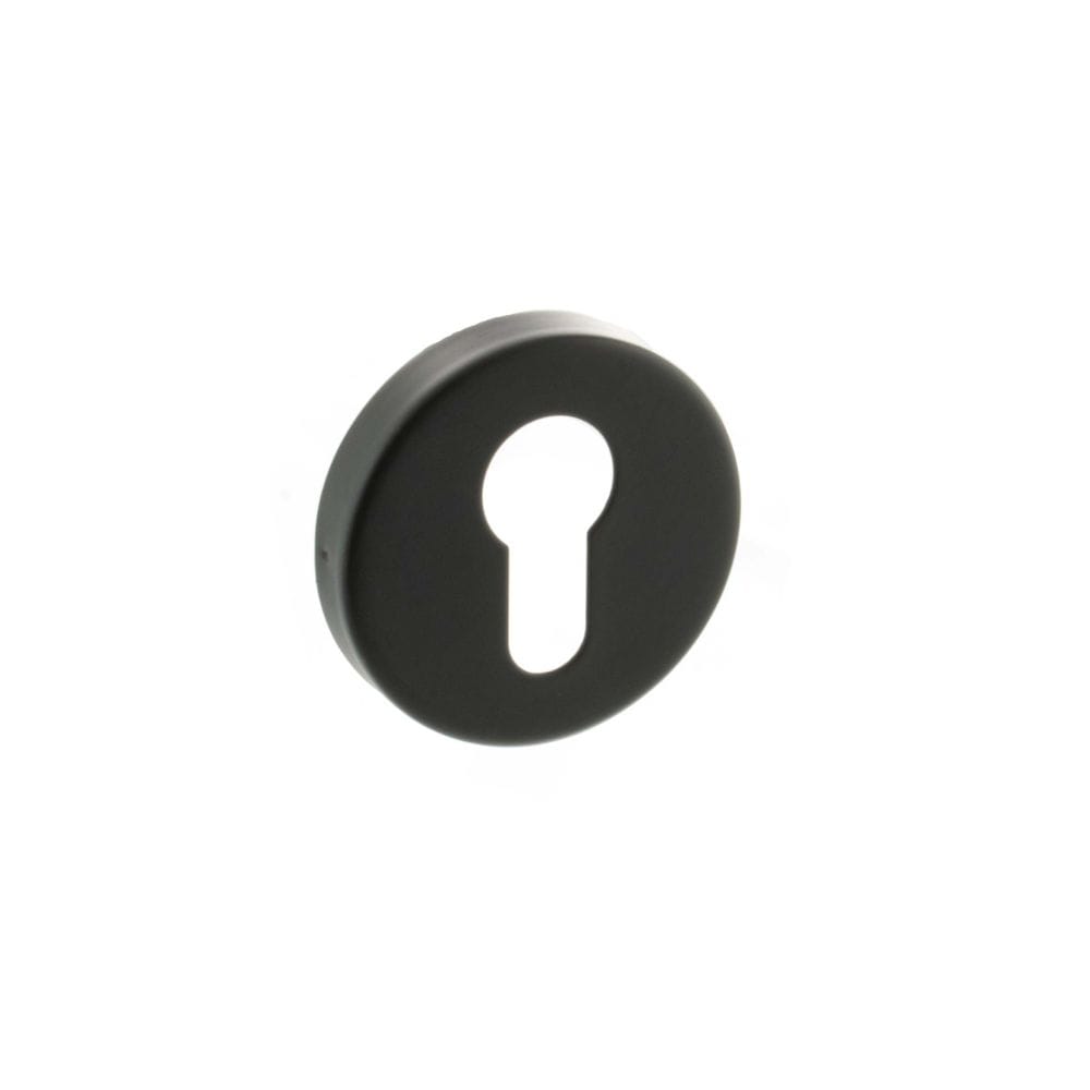 Atlantic Hardware Door Furniture Matt Black / Euro Profile Escutcheons Atlantic Euro Escutcheon - Matt Black