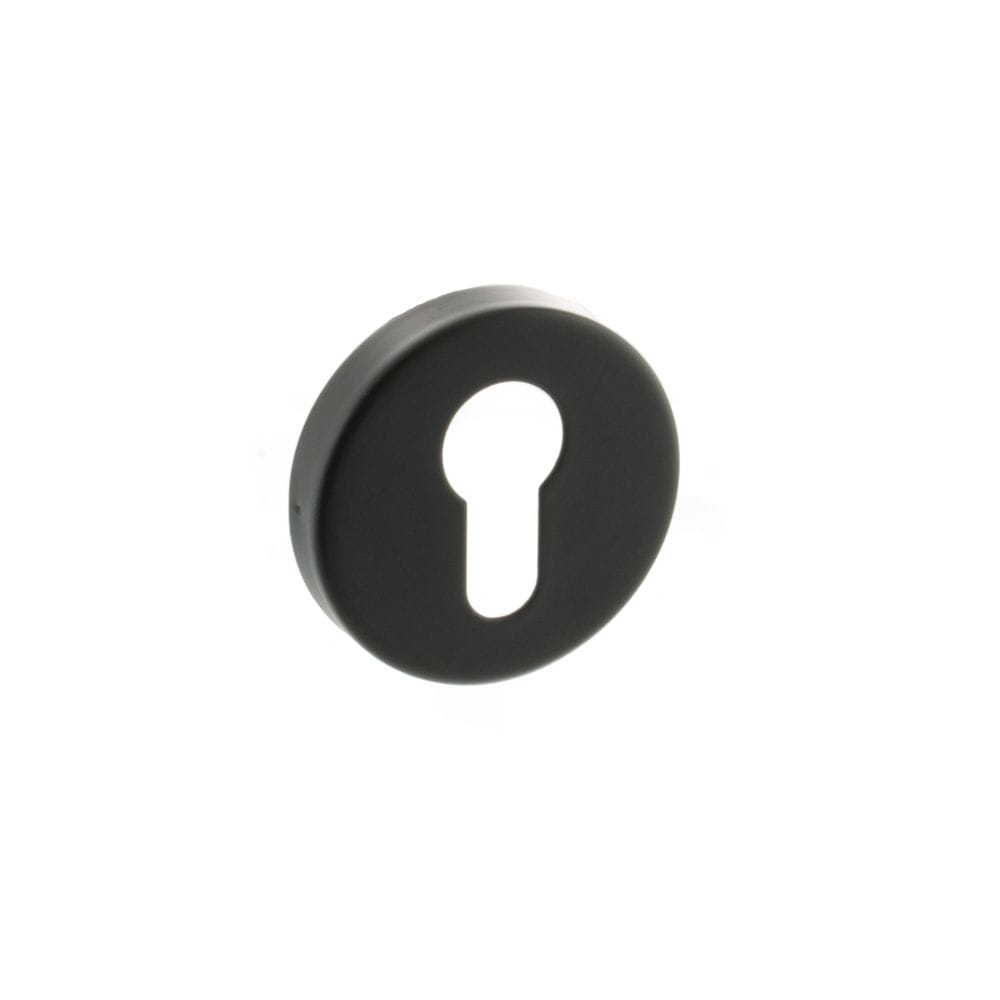 Atlantic Hardware Door Furniture Matt Black / Euro Profile Escutcheons Atlantic Euro Escutcheon - Matt Black