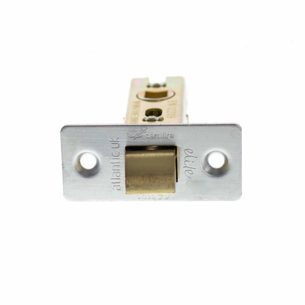 Atlantic Hardware Locks & Latches Satin Chrome / Tubular Mortice Latch / 2.5" Atlantic Fire-Rated CE Marked Bolt Through Tubular Latch 2.5" - Satin Chrome