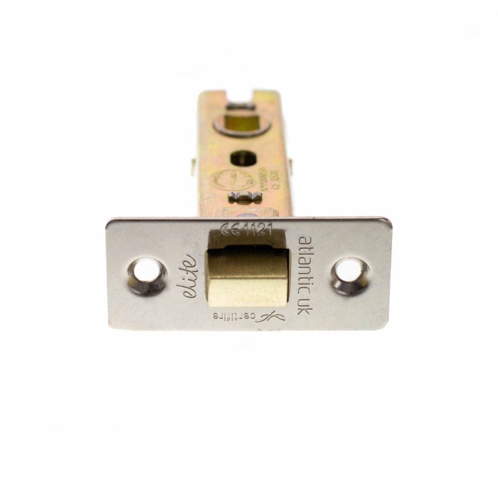 Atlantic Hardware Locks & Latches Polished Nickel / Tubular Mortice Latch / 3" Atlantic Fire-Rated CE Marked Bolt Through Tubular Latch 3" - Polished Nickel