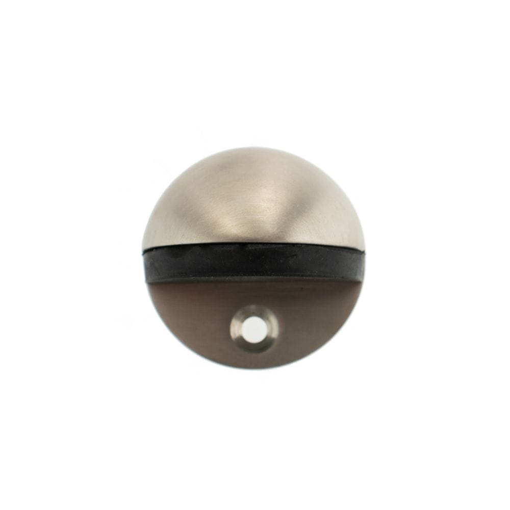 Atlantic Hardware Door Furniture Satin Stainless Steel / Floor Door Stop Atlantic Half-Moon Contract Floor Mounted Door Stop - Satin Stainless Steel
