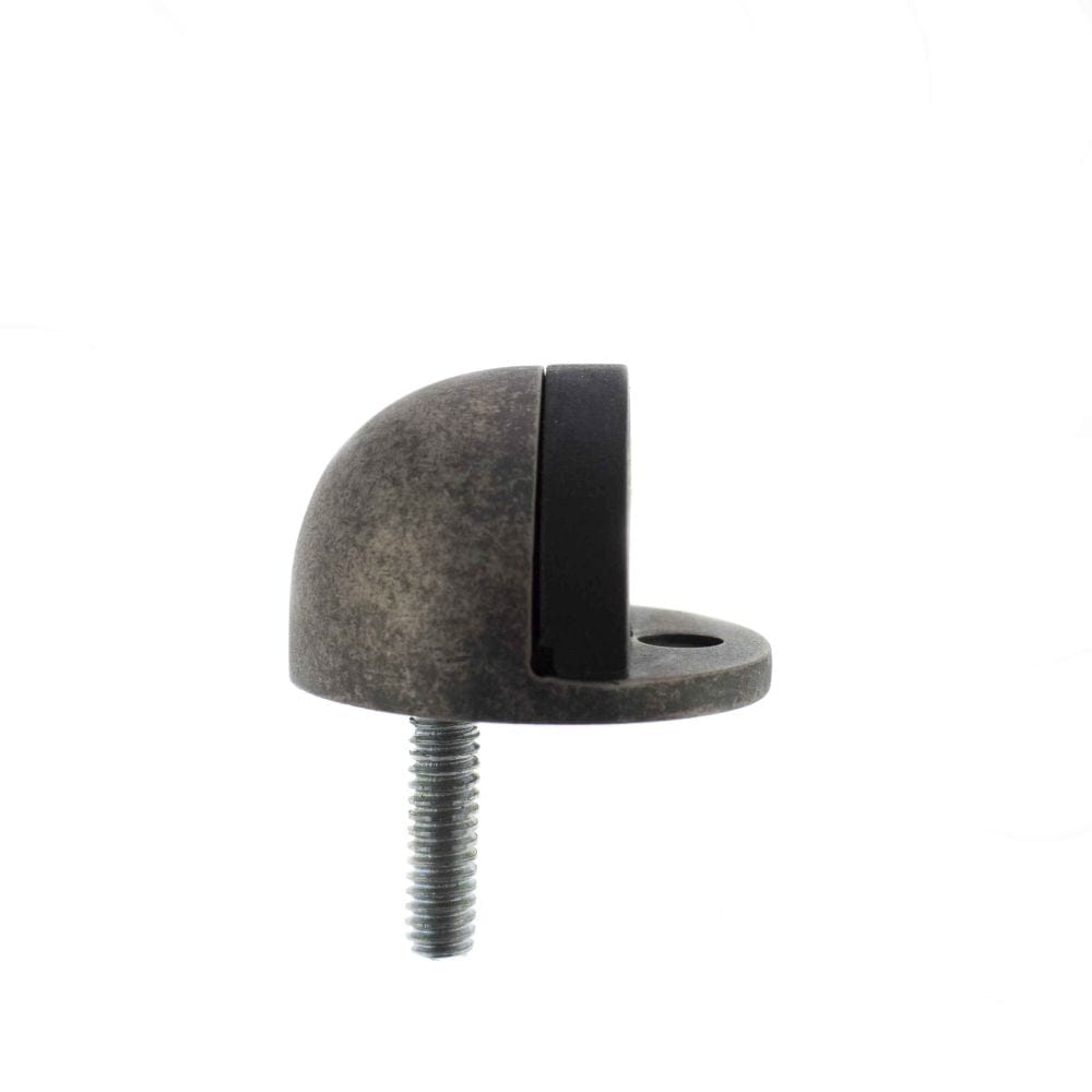 Atlantic Hardware Door Furniture Distressed Silver / Floor Door Stop Atlantic Half-Moon Premium Floor Mounted Door Stop - Distressed Silver