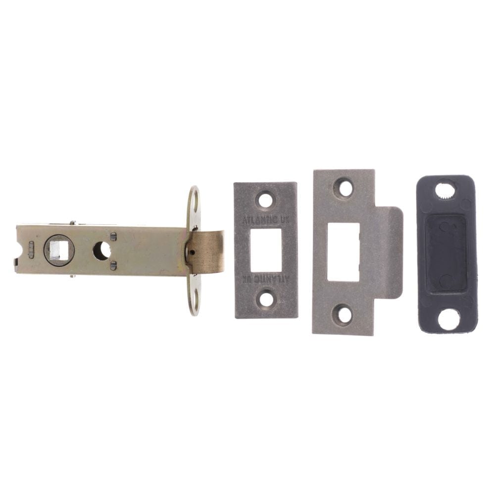Atlantic Hardware Locks & Latches Distressed Silver / Tubular Mortice Latch / 3" Atlantic Heavy Duty Bolt Through Tubular Latch 3" - Distressed Silver