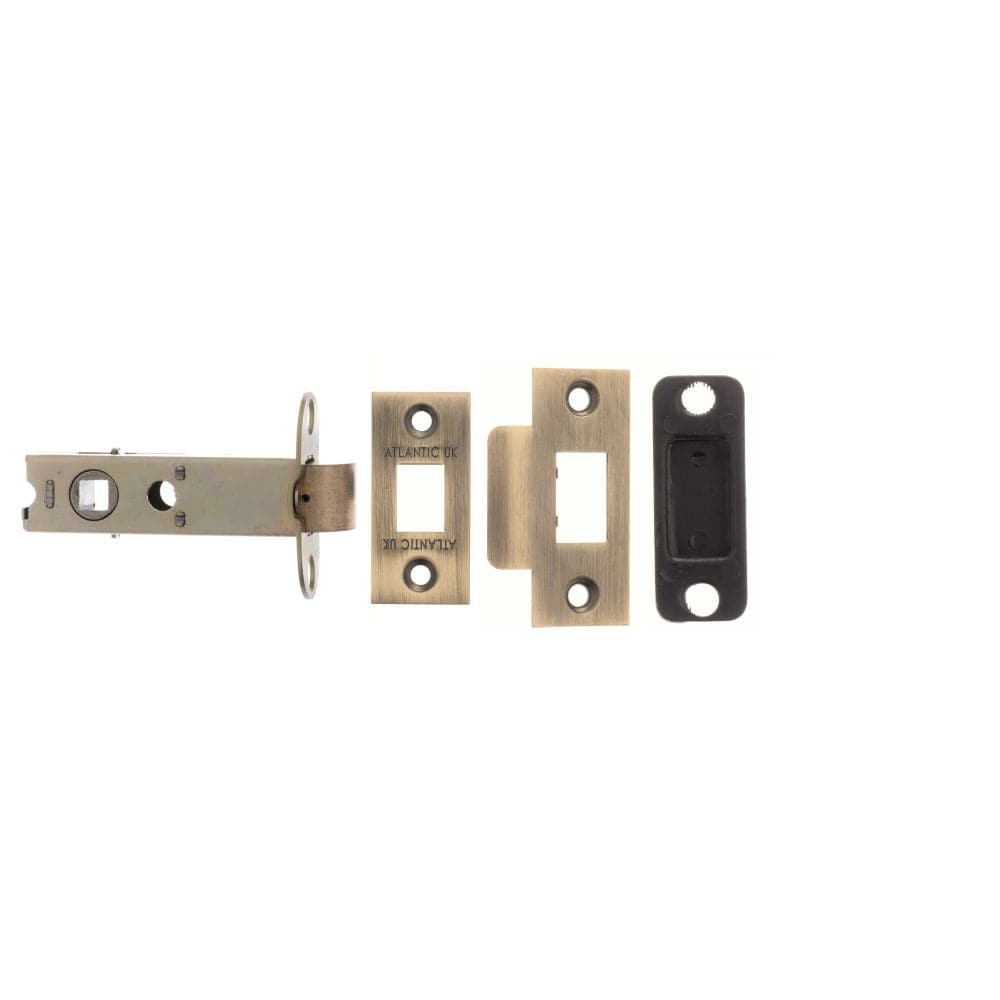Atlantic Hardware Locks & Latches Matt Antique Brass / Tubular Mortice Latch / 3" Atlantic Heavy Duty Bolt Through Tubular Latch 3" - Matt Antique Brass