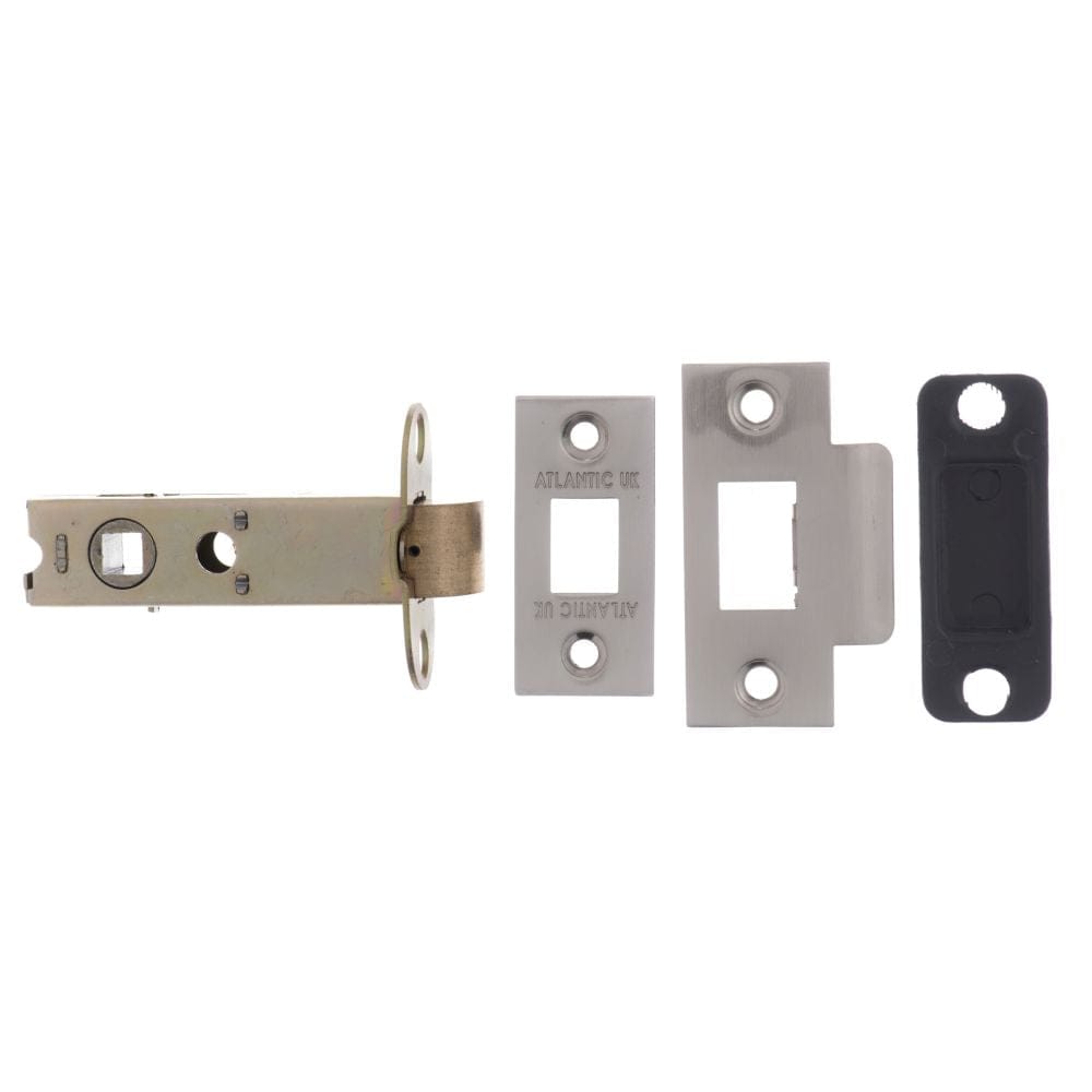 Atlantic Hardware Locks & Latches Satin Nickel / Tubular Mortice Latch / 3" Atlantic Heavy Duty Bolt Through Tubular Latch 3" - Satin Nickel
