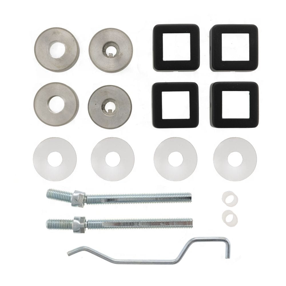 Atlantic Hardware Door Furniture Matt Black / Back to Back Fixing Pack Atlantic Mitred Pull Handle Back to Back Fixing Kit 19mm - Matt Black