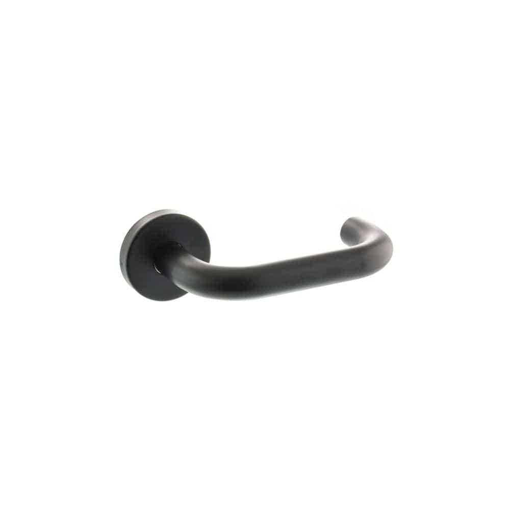 Atlantic Hardware Door Furniture Matt Black / Round Rose Atlantic Return To Door Lever - Matt Black